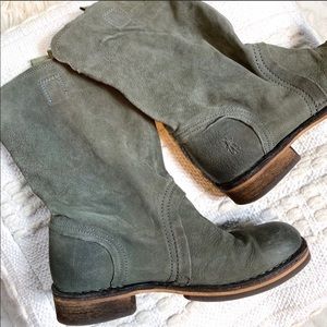 FLY LONDON size 9 greenish brown mid calf boots